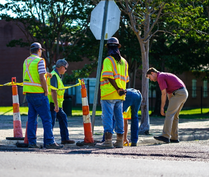 Construction Workers working